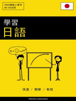 cover image of 學習日語--快速 / 簡單 / 有效